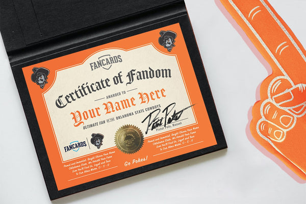 Oklahoma State Certificate of Fandom
