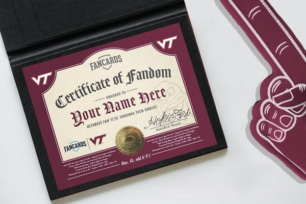 Virginia Tech Certificate of Fandom