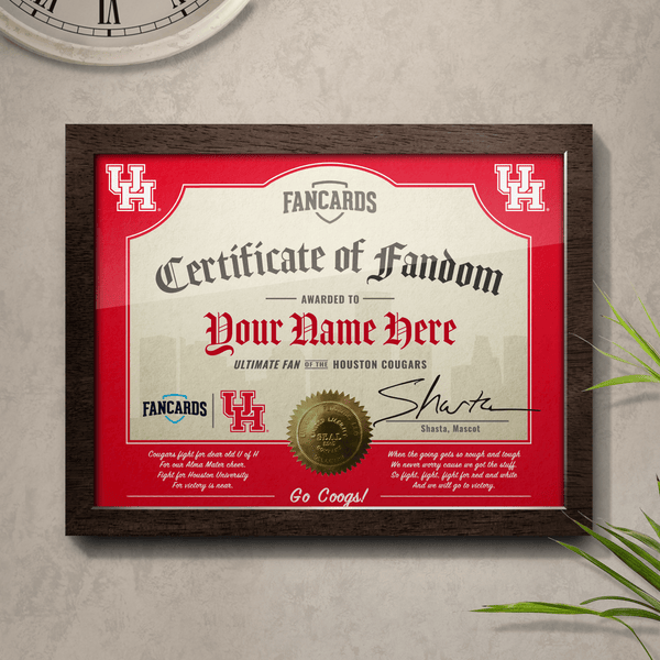 Houston Certificate of Fandom