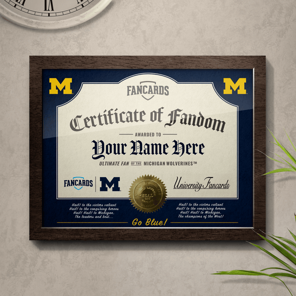 Michigan Certificate of Fandom