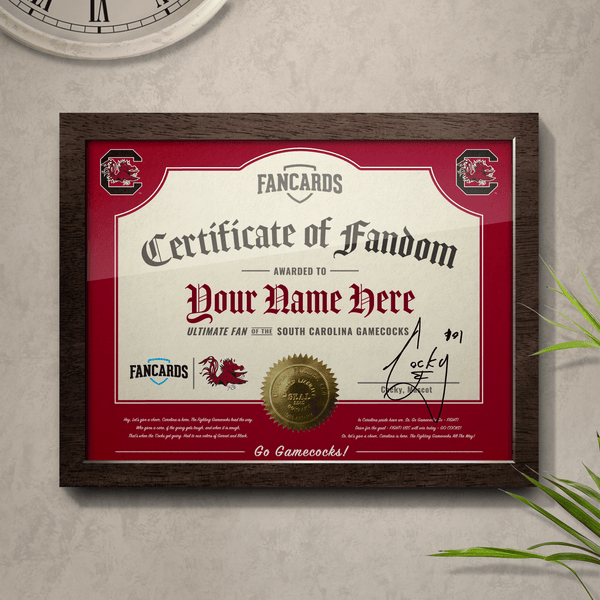 South Carolina Certificate of Fandom
