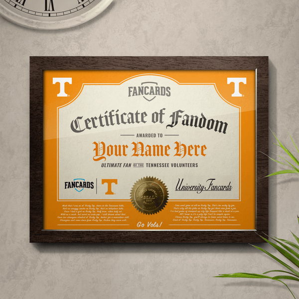 Tennessee Certificate of Fandom