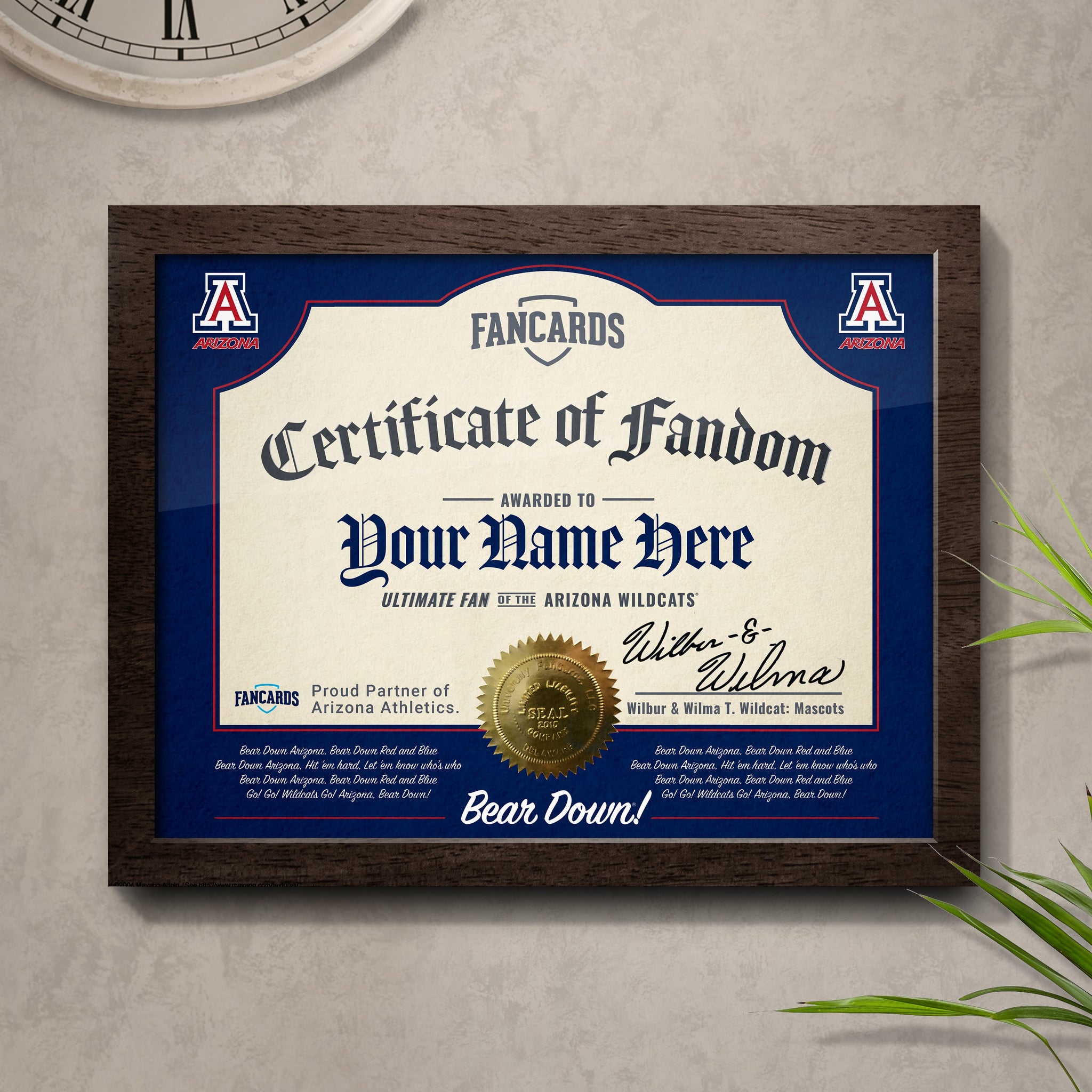 Arizona Certificate of Fandom