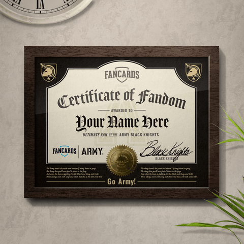 Army Certificate of Fandom