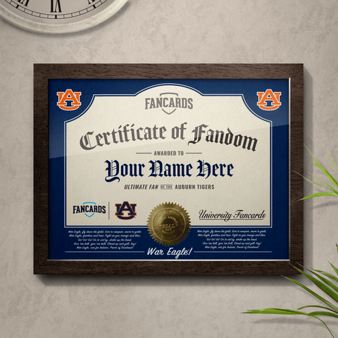 Auburn Certificate of Fandom
