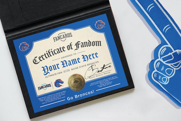 Boise State Certificate of Fandom