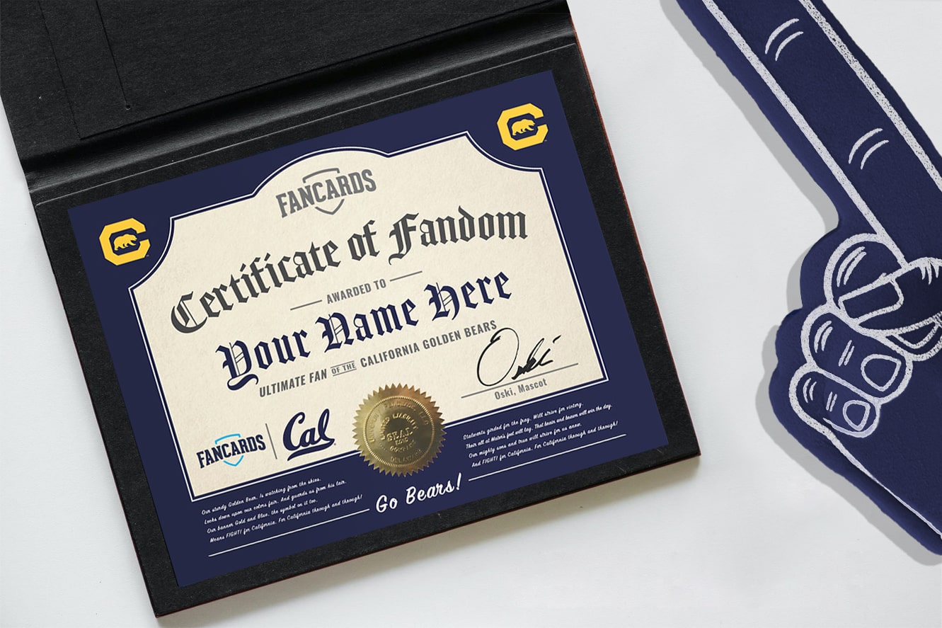 Cal Certificate of Fandom
