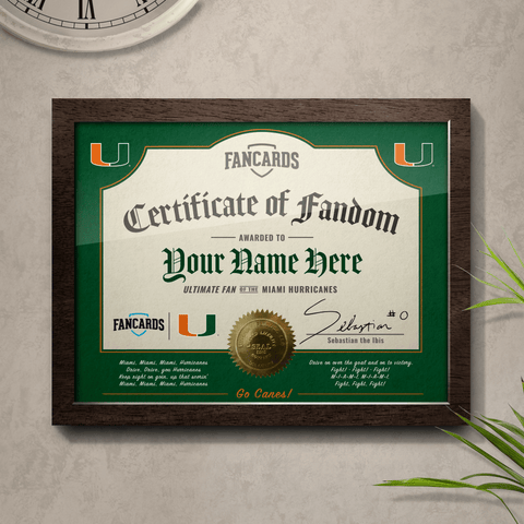 Miami Certificate of Fandom