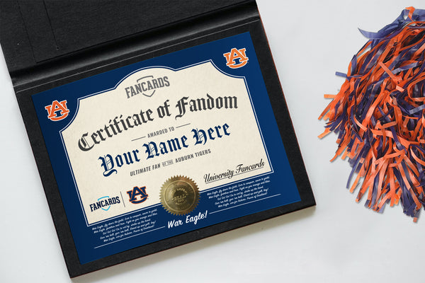 Auburn Certificate of Fandom