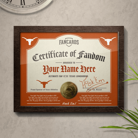 Texas Certificate of Fandom