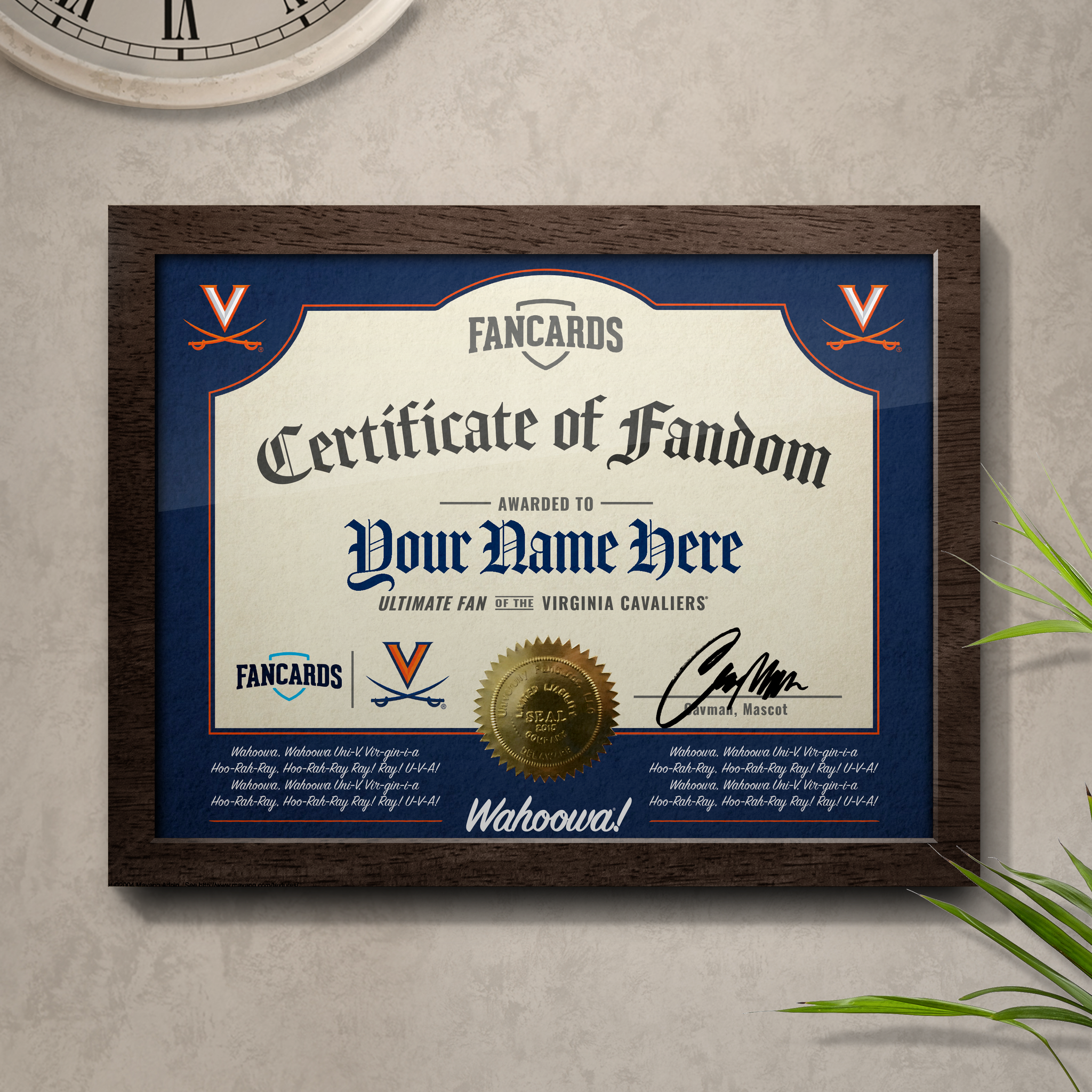 Virginia Certificate of Fandom